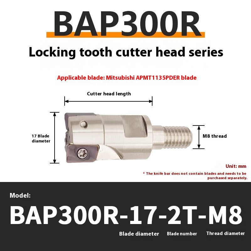 1147-Split BAP300R400R Interchangeable Anti-vibration Bar Locking Tooth Milling Head for APMT1135/1604 Inserts Shandong Denso Pricision Tools Co.,Ltd.